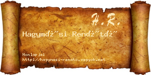Hagymási Renátó névjegykártya
